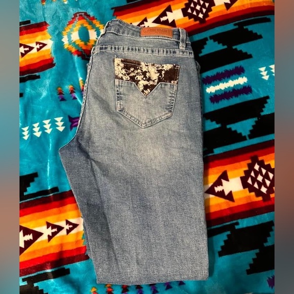 Rock & Roll Cowgirl Denim - Cowprint Rock&Roll Jeans